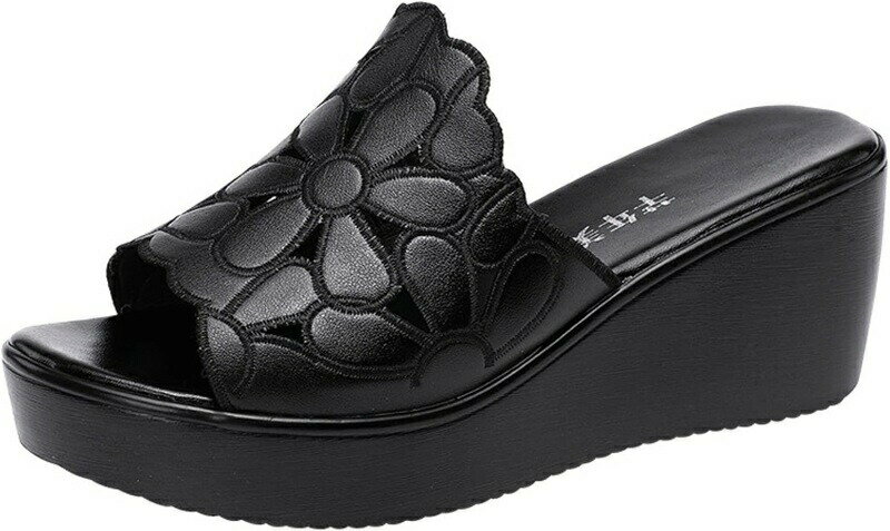 コンフォートサンダル カジュア サンダル レディース ハイヒール 6cm フラワー柄 おしゃれ 歩きやすい 疲れない 痛くない 美脚 おしゃれ ファション 厚底サンダル ウェッジソール 通気性 エナメ