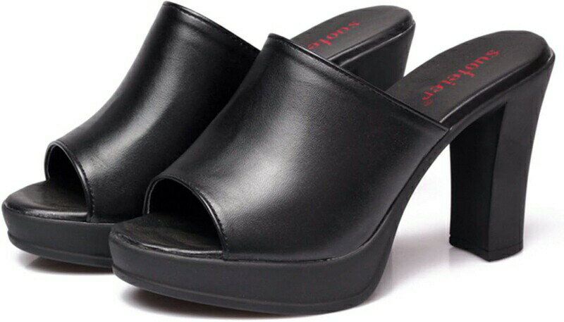 サンダル ミュール レディース 10センチヒール 厚底 ヒール ハイヒール ストーム 歩きやすい 大きいサイズ 小さいサイズ 太ヒール 黒 白 ブラック ホワイト 赤 キャバ つっかけ パーティー 入