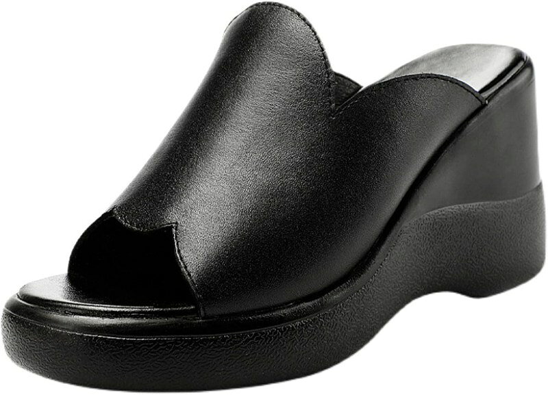 ミュール レディース 厚底サンダル サボ 9cmヒール スリッパ オープントゥ 痛くない 歩きやすい おしゃれ シンプル 柔らかい 履き心地 コンフォート ビーチサンダル オフィス 幅広 外出 無地