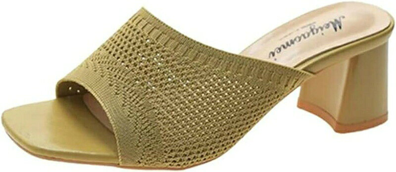 サンダル レディース 履きやすい チャンキーヒール ミュール ローヒール 歩きやすい 美脚 夏 ミュールサンダル ニット 美脚 おしゃれ 太ヒール スリッパ 疲...