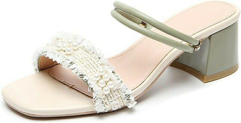 ミュール レディース ファッション サンダル 太ヒール 歩きやすい 5cm ヒール ヒールサンダル ローヒール 走れるミュール 甲ストラップ おしゃれ 2WAY チャンキーサンダル サボ カジュアル