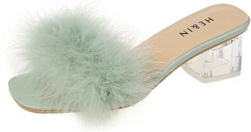 ミュール サンダル レディース ファー付き かわいい 5cmヒール ミュールサンダル スリッパ 歩きやすい キャバサンダル カジュアル パーティー オープントゥ デザインヒール 太ヒール 歩きやすい