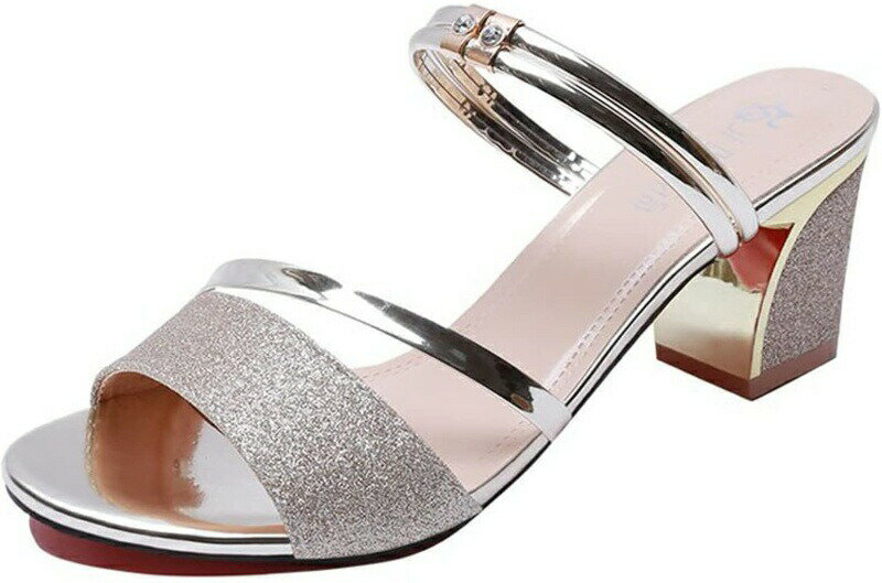 ミュール サンダル レディース 歩きやすい ヒール オフィスサンダル レディース 黒 疲れない ミュール かわいい ミュール レディース靴 ハイヒール サンダル スリッパ 大きいサイズ キラキラ おし