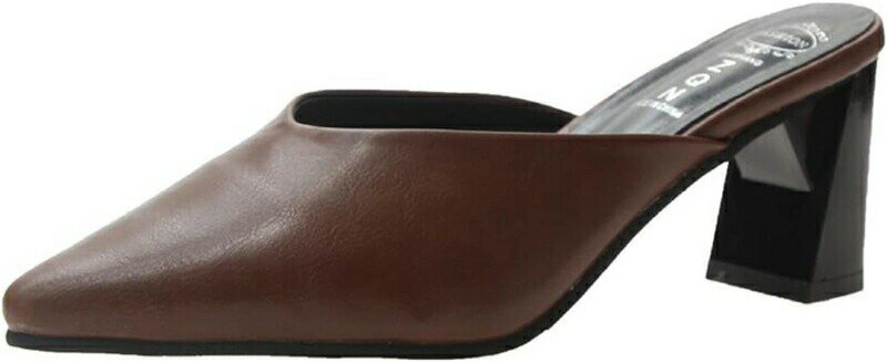 サンダル レディース ミュール チャンキーヒール ポインテッドトゥ スクエアヒール Vカット つっかけ 大きいサイズ 小さい 痛くない 歩きやすい 通勤 オフィ...