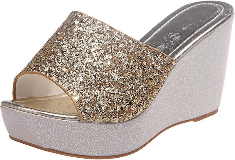 厚底 サボ サンダル ミュール ウェッジ ソール レディース オープントゥ ヒール ゴールド 黒 カジュアル キラキラ 軽い オフィス 美脚 走れる シンプル 9cm ヒール ブラック 軽量 厚底サン