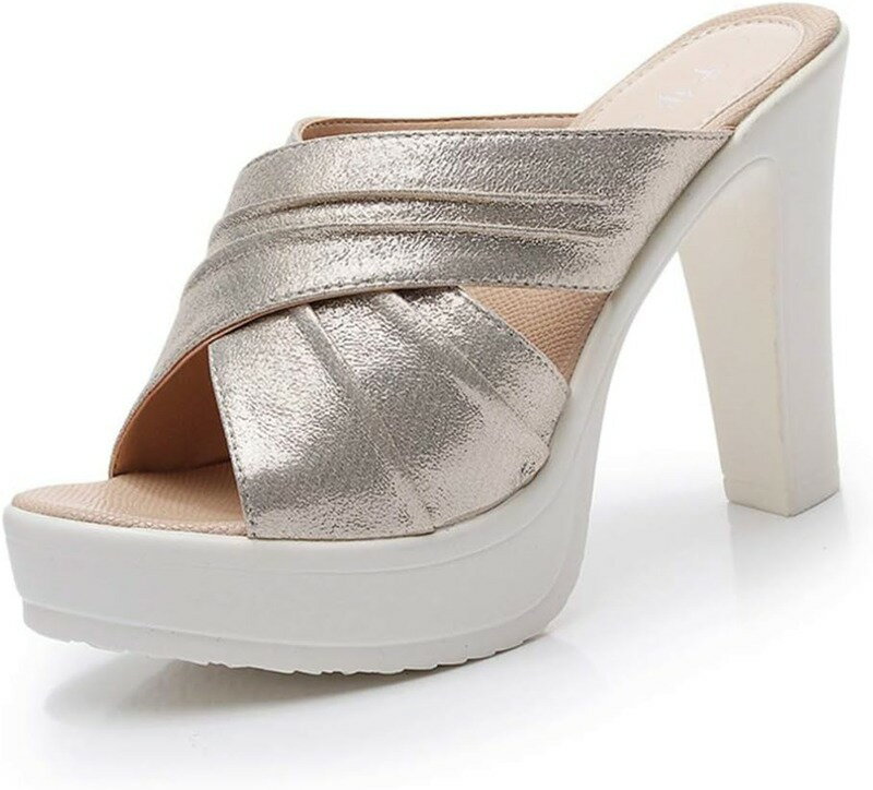 ストーム付き ミュール サンダル ハイヒール 10cm 太ヒール 黒 レディース 靴 美脚 大きいサイズ 小さいサイズ エナメル パーティ キャバクラ 厚底 プラットフォーム 履きやすい 歩きやすい