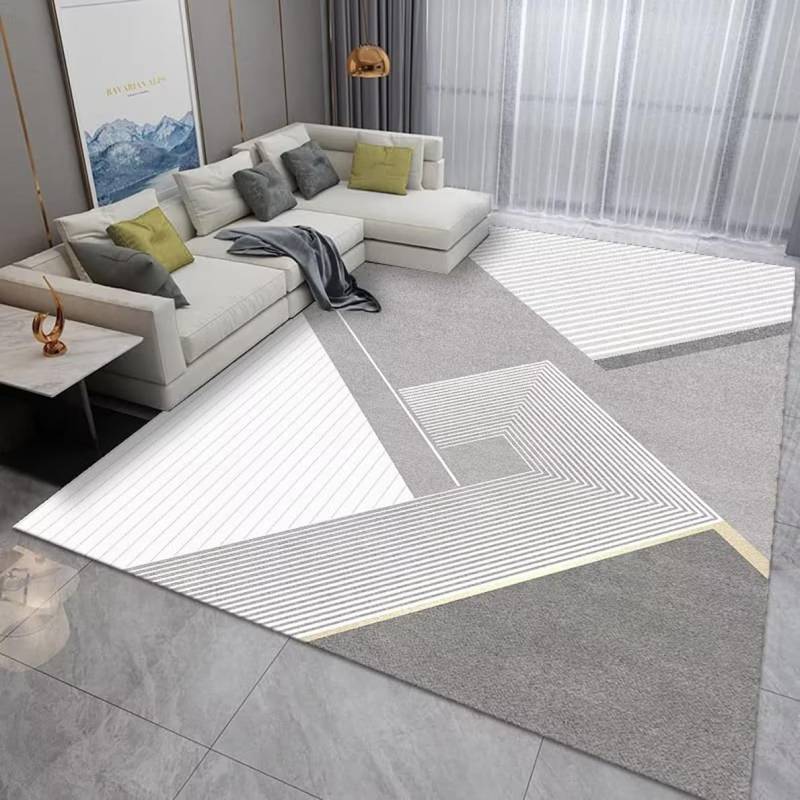 北欧 小地毯 地毯地? ?尚 原始 西海岸 自然 可? ?色 10 ?? 200x300cm 防臭 抗菌 四季通用 矩形 四角 几何?案 条?地毯 客?地毯 几何?案 正方形 ?式 室内地毯 加厚 防