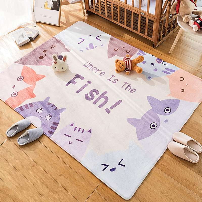 キッズマット デスクカーペット プレイマット ゲーム ラグマット 宇宙 石蹴り ラグ ルームマット 学習デスク カーペット NO. キッズラグ デスクラグ 教育 100x160cm 子供部屋 子ども