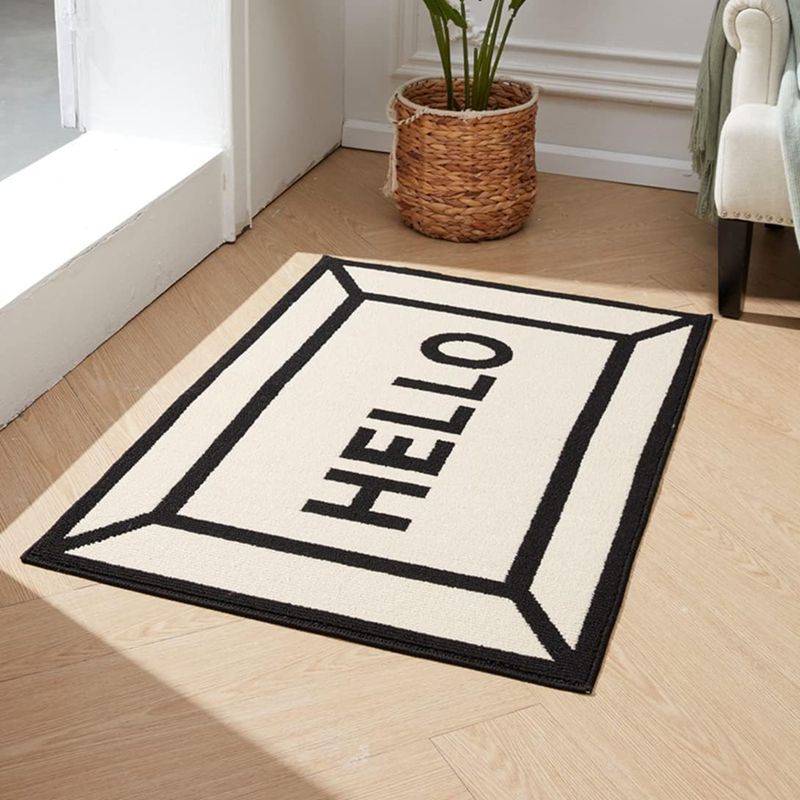 玄関マット 室内 屋外 滑り止め 泥落としマット ドアマット マット シンプル スタンダードマット オフィス 会社 業務用 家庭用 耐磨耗性 HELLO 80*100cm