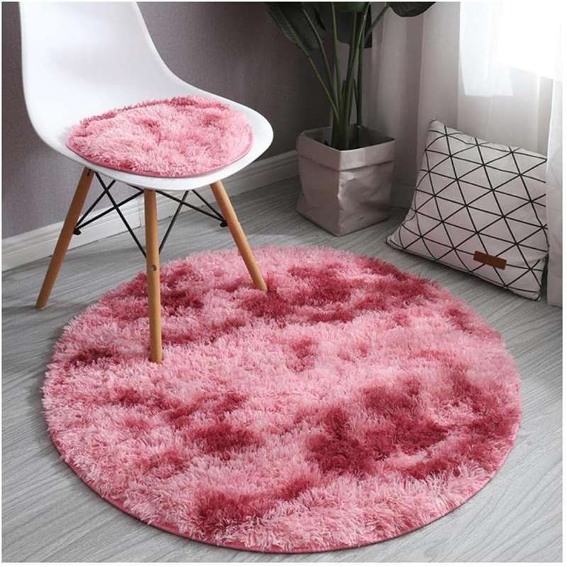 カーペット ラウンドベッドルームカーペット暖かい厚い敷物下敷きリビングルームソフトベッドルーム子..