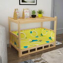 ペットベッド 木製 秋冬 春夏 猫ベッド 犬ベッド 可愛い クッション付き 階段付き 収納用 ダブルラウンジソファ ベッドサイド 取り出し オールシーズン 洗え...