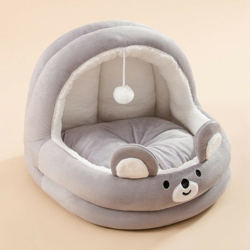 ペットベッド ドーム型 犬 猫 ペットハウス クッション 冬 保温 防寒 小型犬 猫用 ベッド ドーム型ペットベッド ふわふわ もこもこ 春 秋 冬 犬用品 猫用品 滑り止め おしゃれ かわいい ペッ