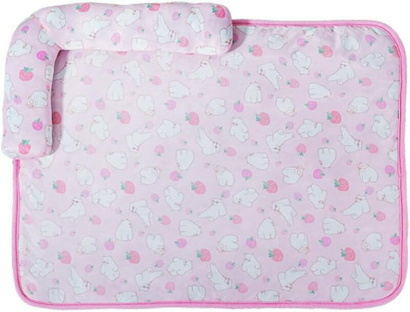 ひんやり ペットベッド 犬 猫 ベッド 夏 冷感 ソフト クールマット 柔らかい 枕付き 可愛い 涼感 軽量 ..