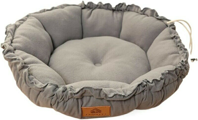 ペットベッド ペットクッション ペットマット ペットソファー 2way ぐっすり眠る ふわふわ もこもこ 暖かい グレー 45*45*3cm クッション 防寒 寒さ対策 洗える 猫用 小型犬用 ペットのサムネイル