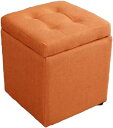 スツール 収納 オレンジ ボックス イス チェア 椅子 オットマン チェアー ドレッサー 一人掛け ソファ トランク ベンチ 収納スツール 座れる リビング収納...