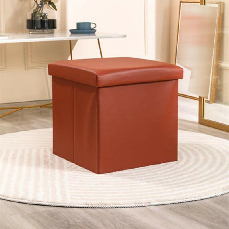 収納スツール 収納 スツール ベンチ ボックス 椅子 イス コーヒー色 チェア オットマン 収納BOX BOXチェア ファブリック 折りたたみ 小物収納 オットマン 足置き 40*25*25cm フタ(4.0)