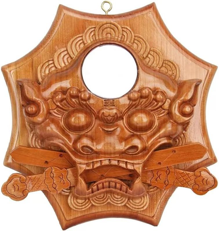 風水 鏡 八角鏡 八卦鏡風水虎頭八卦 風水グッズ 開運祈願インテリア コンパス 壁掛け (Color : 1)