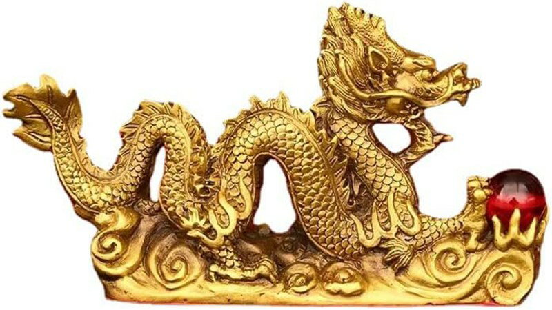 龍の置物 風水 龍 竜 真鍮 玄関 装飾置物 強力な護符 祈る 厄除け 魔除け プレゼント 贈り物 お守り風..