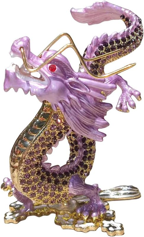 開運祈願 伝統工芸品 風水 金運祈願 干支辰グッズ オフィスオー 吉祥開運 厄除け 昇運金龍 辰年紫龍 12..