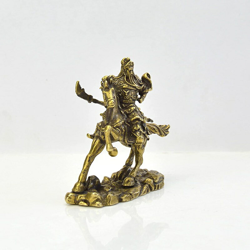 関羽像 風水 騎馬 関羽 ミニ型 置物 銅製 三国志 関公 関帝 武財神 商売繁盛 開運グッズ 金運アップに ..
