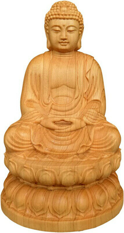 木彫仏像【如来】釈迦如来座像 天然 崖柏木 【曹洞宗・臨済宗・禅宗】木製仏像 釈迦牟尼仏 仏教美術品 ..