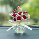 置物 飾り春 タイプ6 花束クリスタルガラス 花 ギフト ローズ バラ 造花 枯れない花 誕生日 結婚記念日 バレンタイ プレゼント 薔薇 花 フラワー F 幸運クリスタルガラス インテリア オシャレ