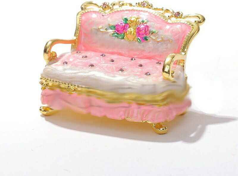 ソファー ジュエリーボックス 合金製 トリンケットボックス 小物入れ 置物 ジュエリー収納 工芸品 ジュエリー入れ ジュエリーケース オーナメント インテリア雑貨 装飾品 恋人 母の日 プレゼント ギ