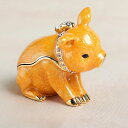 子豚 可愛い ジュエリーボックス クリスタル合金製動物 トリンケットボックス 小物入れ 置物 インテリア アクセサリーボックス 指輪入れ オーナメント ボックス...