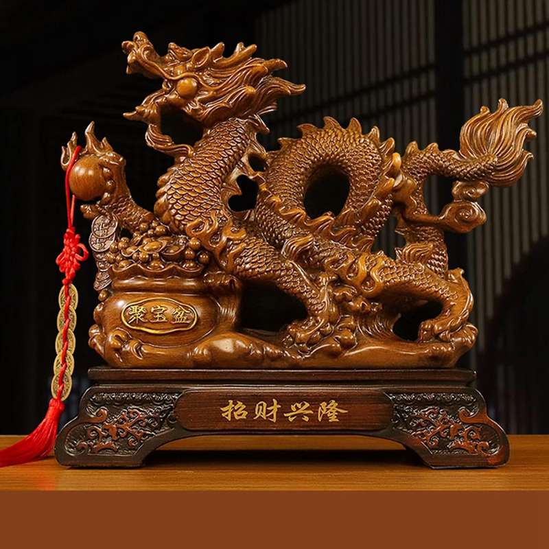龍の置物ゴールド 風水 昇運金龍 龍神様 開運力 開運 祈願 金運アップ 金運 財運 装飾置物 縁起物 風水グッズ 祈る 厄除け プレゼント 贈り物 お守り 幸運 ドラゴン縁起物 オフィス 贈り物 樺
