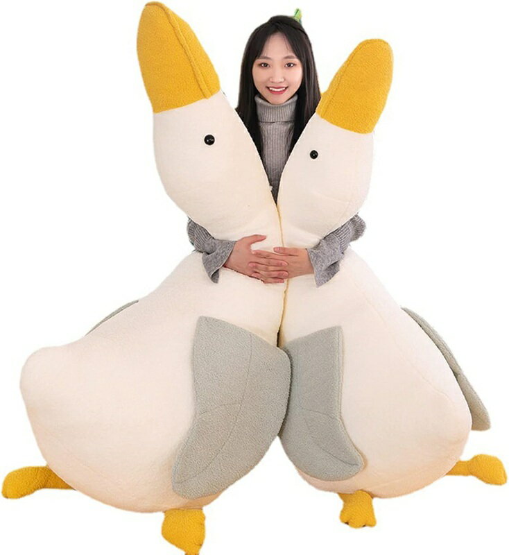 特大 アヒル ぬいぐるみ 鴨 昼寝枕 添い寝枕 アニマル 抱きまくら おもしろ 気持ちいい おもちゃ ゴロ..