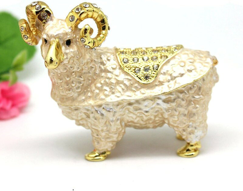 ジュエリー収納 トリンケットボックス 象 置物 干支 動物 クリスタル おしゃれ お守り 小物入れ ペンダ..