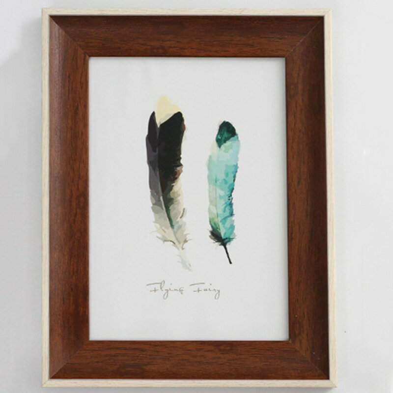 フォトフレーム おしゃれ ブラウン 2L 壁掛け 写真立て キャビネサイズ インテリアフレーム シンプル 15.2*15.2cm 木目 ナチュラル レトロ 北欧 インテリア 引っ越し祝い 結婚祝い