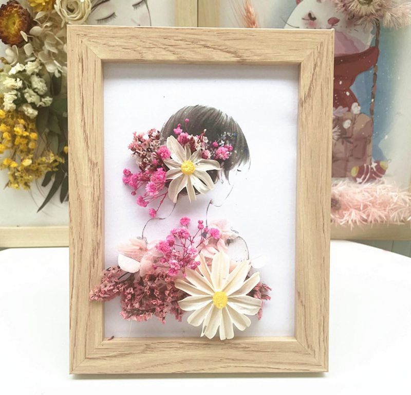 プリザーブドフラワー おしゃれ フォトフレーム フラワーフォトフレーム 20cm*25cm 枯れない花 花 プレゼント ギフト 花ギフト プリザード 写真 写真たて 記念品 お祝い お見舞い お悔や