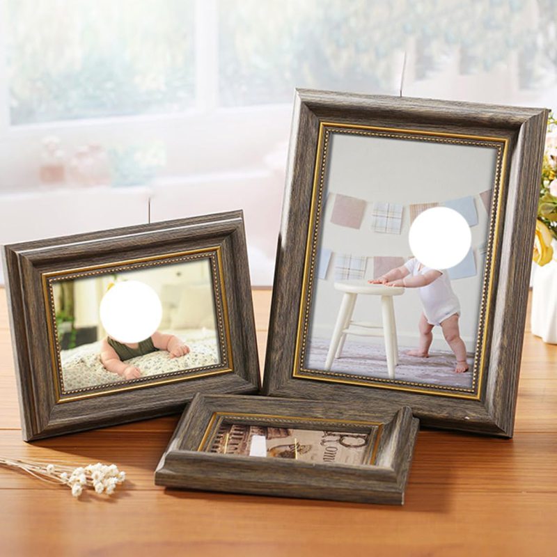 名入れ 文字入れ 可能 L判 サイズ ナチュラル 写真立て 写真フレーム 壁掛け 19.7*24.7cm フォトフレー..