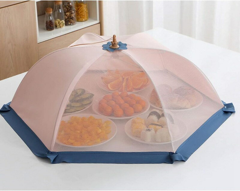 フードカバー 食卓カバー G(80CM) 傘形 花付き デージー 刺繍 おしゃれ 無地 かわいい 小花柄 円形 食..