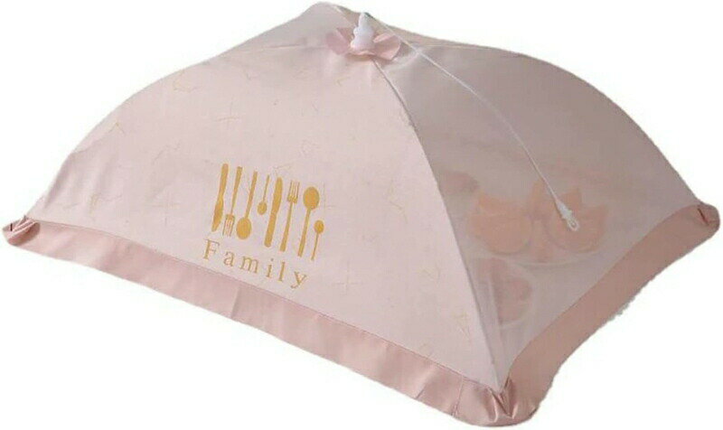 フードカバー 食卓カバー 折り畳み式 通気 虫よけ 埃よけ ホコリよけ キッチンパラソル 洗える おしゃれ 欧米風 蝿帳 傘形 收納便利 キッチン用品