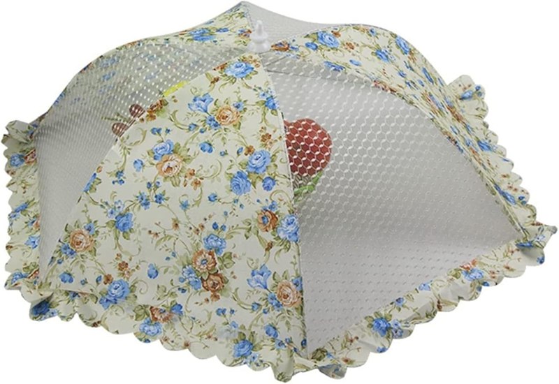 フードカバー 食卓カバー 折り畳み式 虫よけ 埃よけ 洗える 通気 キッチンパラソル ホコリよけ おしゃれ 蝿帳 食卓傘 收納便利 キッチン用品 80cm