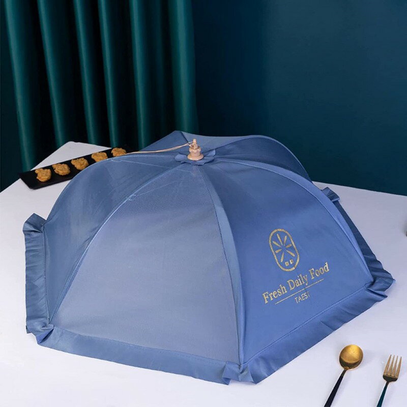 フードカバー 食卓カバー 虫よけ 埃よけ ホコリよけ キッチンパラソル 折り畳み式 洗える 通気 おしゃれ 蝿帳 食卓傘 收納便利 キッチン用品