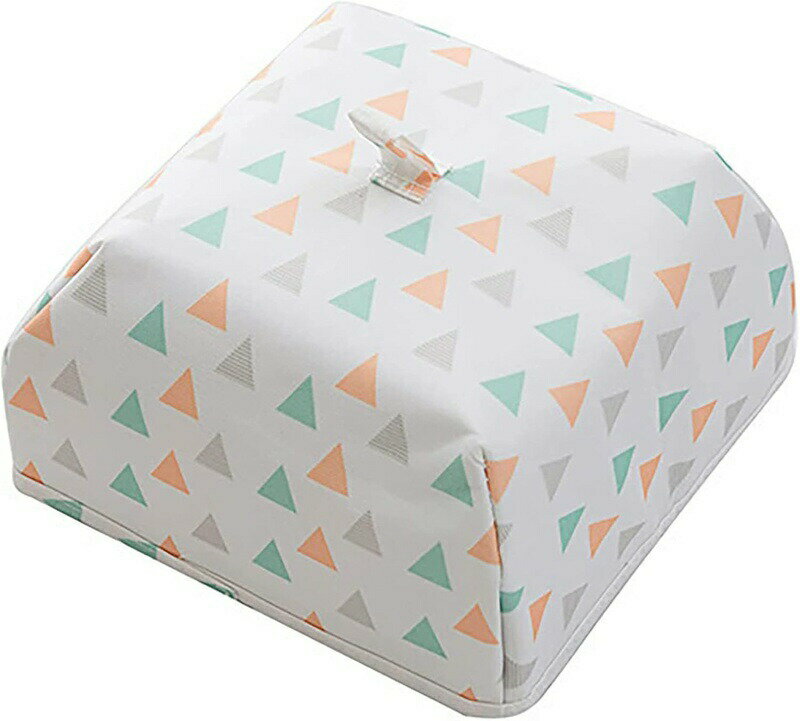 フードカバー 食卓カバー 21.5x21.5cm 三角パターン 折りたたみ式野菜カバー ダイニングテーブルカバー..