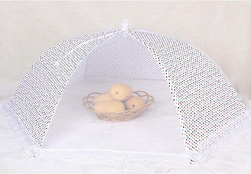 フードカバー 食卓カバー キッチンパラソル 虫よけ 埃よけ ホコリよけ 洗える 折り畳み式 通気 おしゃれ 蝿帳 食卓傘 收納便利 キッチン用品