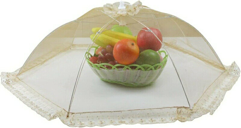 　　　 ◆◇◆売れている秘密◆◇◆ サイズ：70cm 折りたたみ式の食卓カバー、使わない時はコンパクトに折りたたんで収納できるので、収納場所にも困りません。引っ張ってから料理に被せるまでただ数秒かかります。閉じるのも軽くひと押しだけで、とても簡単です。 この食卓カバーは綺麗な外観を持って、可愛い装飾として簡単に部屋の雰囲気を変わリます。更に、このフードカバーは高品質の金属及びポリエステル素材で製造されて、堅牢な枠組みを持って、よい耐久性と実用性ができます フードカバーは優れた通気性が備えるので、ハエなど虫やホコリから食べ物を守るだけでなく、数時間で食物が酸っぱくなるのを避けることもできます。いつでもおいしい物を食べられます。家族みんなに健康な生活を作りましょう。 洗濯に強い、乾きやすいのがポリエステルの特徴です。汚れた場合は水洗いもできます。洗濯を繰り返しても縮んだり、形崩れすることがほとんどありません。 　　　◆◇◆注意事項◆◇◆ご覧のモニターの環境、撮影環境により実物と色味が異なって見える場合がございます。湿った状態で他のものと擦り合わせると色が移る恐れがあります。濃色品の洗濯時は、白色、淡色と分けて洗ってください。説明 -