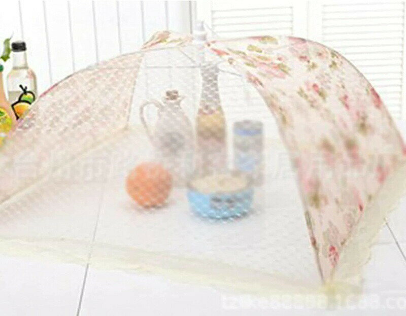 フードカバー 食卓カバー キッチンパラソル 折り畳み式 ホコリよけ 虫よけ 埃よけ 洗える 通気 おしゃれ 蝿帳 食卓傘 收納便利 キッチン用品