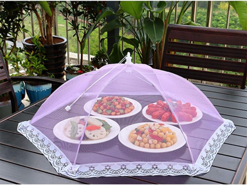 食卓カバー フードカバー 虫よけ 埃よけ 折りたたみ 円形 メッシュフードカバー 食卓傘 通気性 キッチン収納 丈夫 かわいい 食事カバー 蠅帳 清潔易い 大きめ デザート ご飯 ピクニック おしゃれ
