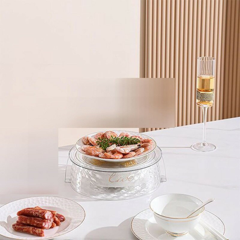 食卓カバー フードカバー 虫よけ 埃よけ 保温 多層 積み重ね 透明 アンチフライカバー 便利 食卓 省スペース コンパクト キッチンカバー 洗える 多機能 プラスチック キッチン用 家庭用 野菜 1
