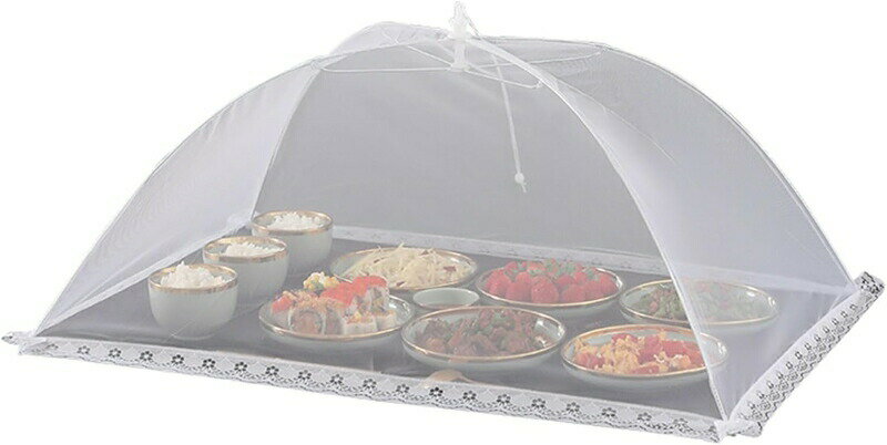 　　　 ◆◇◆売れている秘密◆◇◆ 【虫よけ】オーブン料理の粗熱を取るときや用意したお食事やお菓子、お茶などをほこりや乾燥、夏場の虫などから守るにも便利です。 【収納便利】：上には掛ける帯があり、収納便利です。折りたためてテーブルに置いてハ...