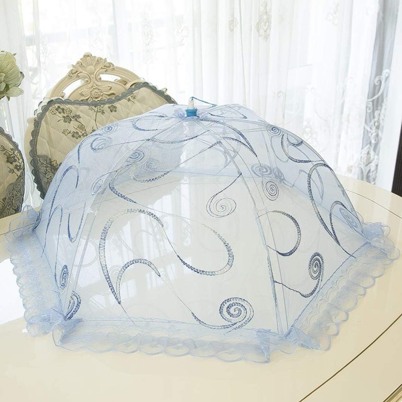 フードカバー 食卓カバー 虫よけ 埃よけ 折り畳み式 傘形 円形 四角形 おしゃれ 食卓蚊帳 欧米風 北欧 ..