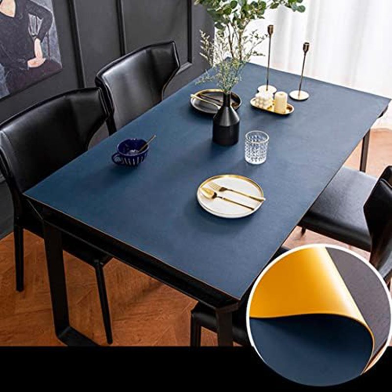 テーブルクロス レザー調 撥水 おしゃれ 北欧 長方形 上質 テーブルマット 防水 防油 耐熱 汚れ防止 食卓カバー 水をはじく 汚れにくい 大きい インテリア 会議 無地 シンプル 業務用 テーブル