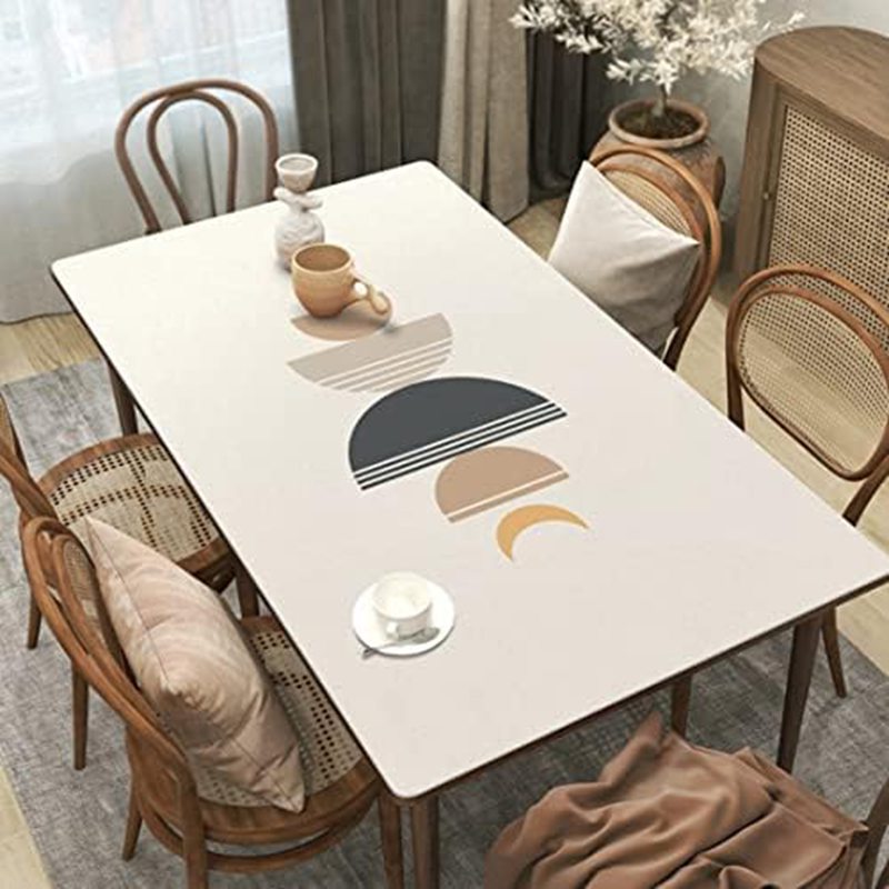 テーブルクロス 撥水 おしゃれ 北欧 レザー調 大きい 長方形 防水 防油 耐熱 汚れ防止 上質 テーブルマット 食卓カバー 水をはじく 汚れにくい インテリア 会議 無地 シンプル 業務用 テーブル