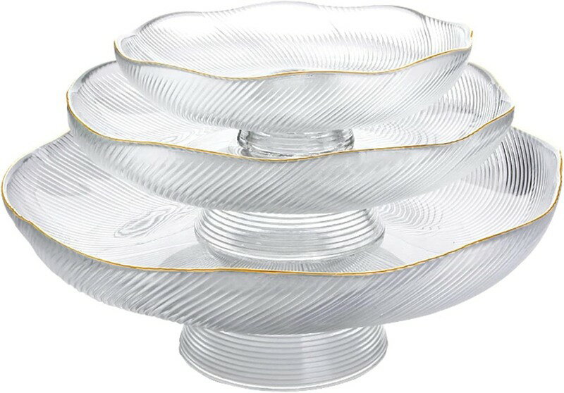 果物かご フルーツボウル 透明ガラス お菓子皿 スナック皿 フルーツバスケット 店舗用 パーティー キチ..