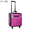 メイクキャリーケース 大容量 業務用化粧ケース キャスター付き アルミ 菱型柄 キャリーボックス プロ 仕切り付き 薬箱 化粧品収納 持ち運び簡単 コスメティックオーガナイザー トラベル 旅行 贈り物